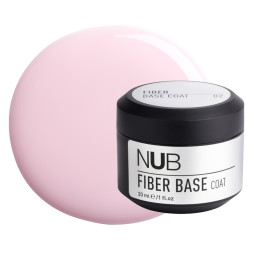 База для гель-лака с волокнами NUB Fiber Base Coat 02 Pink, цвет розово-лиловый, 30 мл