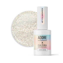 База-хамелеон цветная Adore Professional Aura Base 01 с микроблеском. золотисто-желтый. 8 мл
