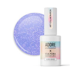 База-хамелеон цветная Adore Professional Aura Base 05 с микроблеском. фиолетовый. 8 мл