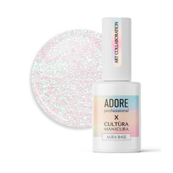 База-хамелеон цветная Adore Professional Aura Base 08 с микроблеском. розово-голубой. 8 мл