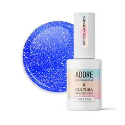 База-хамелеон цветная Adore Professional Aura Base 09 с микроблеском. синий индиго. 8 мл