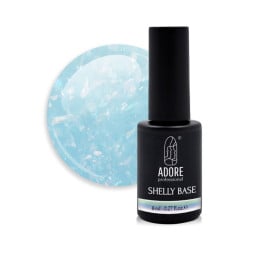База камуфлююча Adore Professional Shelly Base 06 Blue. блакитний з пластівцями поталі. 8 мл