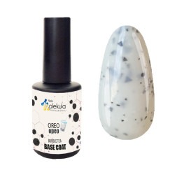 База камуфлирующая для гель-лака Nails Molekula Base Bubble Tea Oreo Орео с поталью. 12 мл