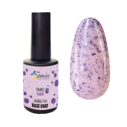База камуфлирующая для гель-лака Nails Molekula Base Bubble Tea Taro Таро с поталью. 12 мл