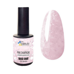 База камуфлирующая для гель-лака Nails Molekula Base Foil Pink Champagne Розовое Шампанское. 12 мл