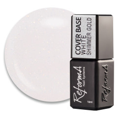 База камуфлююча для гель-лаку ReformA Cover Base 942037 White Shimmer Gold білий із золотистими шимерами 10 мл