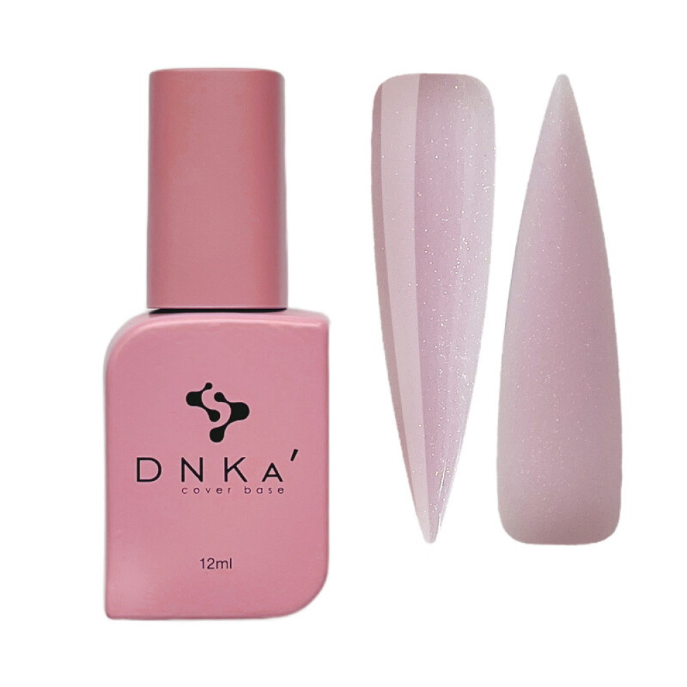 База камуфлирующая DNKa Cover Base 0010 Wonderful. нежно-розовый с блестками опал. 12 мл