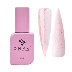 База камуфлююча DNKa Cover Base 0057 Candy. рожевий з яскравими рожевими та зеленими частинками. 12 мл
