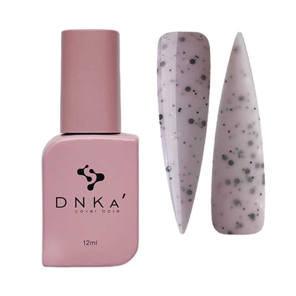 База камуфлирующая DNKa Cover Base 0039A Different, cветло-розовый с черными и белыми многогранными частицами, 12 мл
