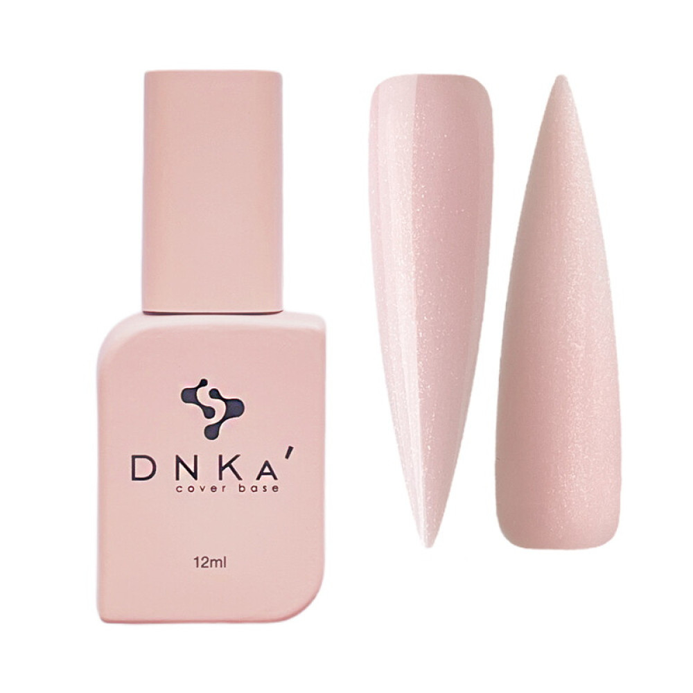 База камуфлююча DNKa Cover Base 0040 Romantic світлий ніжно-рожевий із срібним шимером 12 мл