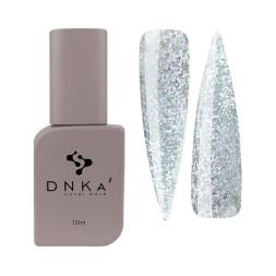 База камуфлююча DNKa Cover Base 0049 Hype світловідбиваюча срібний з паєтками різного розміру 12 мл