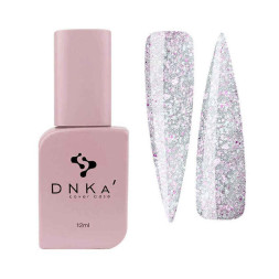 База камуфлююча DNKa Cover Base 0050 Fancy світловідбиваюча рожевий з паєтками різного розміру 12 мл