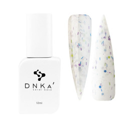 База камуфлююча DNKa Cover Base 0055 Favourite. молочний з фіолетовими. синіми та жовтими частинками. 12 мл