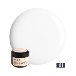 База камуфлирующая каучуковая для гель-лака NUB Virgin Base Coat 01 молочный 30 мл