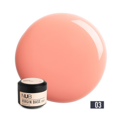 База камуфлирующая каучуковая для гель-лака NUB Virgin Base Coat 03. нежный персик. 30 мл