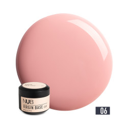 База камуфлирующая каучуковая для гель-лака NUB Virgin Base Coat 06. розовая пастель. 30 мл