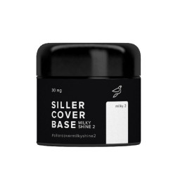 База камуфлююча каучукова Siller Professional Cover Base Milky Shine 002 молочний з синім мерехтінням 30 мл