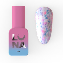 База камуфлирующая Luna Tutti Frutti Base 01. белый с разноцветными вкраплениями. 13 мл