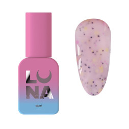 База камуфлирующая Luna Tutti Frutti Base 22. мягкий розовый с разноцветными вкраплениями и фигурками. 13 мл