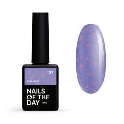 База камуфлююча Nails Of The Day Potal Base 07. ліловий з мідною поталлю. 10 мл