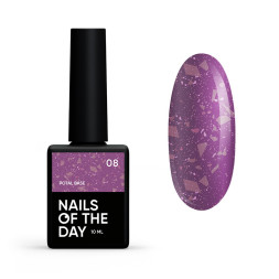 База камуфлююча Nails Of The Day Potal Base 08. бордовий з мідною поталлю. 10 мл