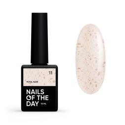 База камуфлююча Nails Of The Day Potal Base 11. молочний з золотою поталлю. 10 мл