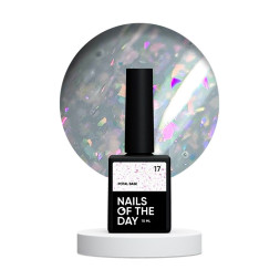 База камуфлююча Nails Of The Day Potal Base 17. ніжно-молочний з голографічною стильною поталлю. 10 мл