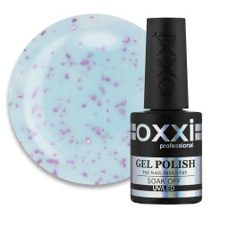 База камуфлююча Oxxi Professional Lovely Base 006. мятний з рожевою поталлю та шимером. 10 мл