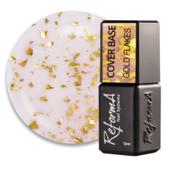 База камуфлююча ReformA Cover Base 942063 Gold Flakes блідий тілесний із золотистими пластівцями поталі 10 мл