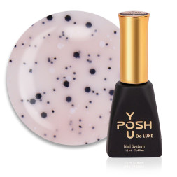База камуфлирующая You POSH French Rubber Base Potal De Luxe 71. полупрозрачный бледно-персиковый с черной и белой крошкой. 12 мл