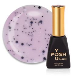 База камуфлирующая You POSH French Rubber Base Potal De Luxe 72. полупрозрачный бледно-розовый с черной и белой крошкой. 12 мл