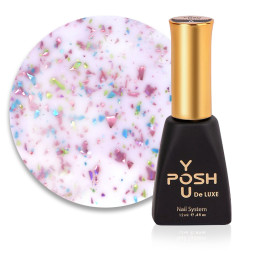 База камуфлирующая You POSH French Rubber Base Potal De Luxe 75. полупрозрачный розовато-молочный с хлопьями потали. 12 мл