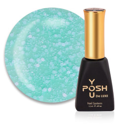 База камуфлирующая You POSH French Rubber Symmetrical Base De Luxe 95 тиффани с белыми хлопьями. 12 мл