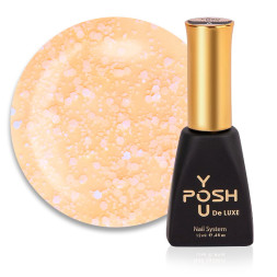 База камуфлирующая You POSH French Rubber Symmetrical Base De Luxe 97 абрикосово-желтый с белыми хлопьями. 12 мл