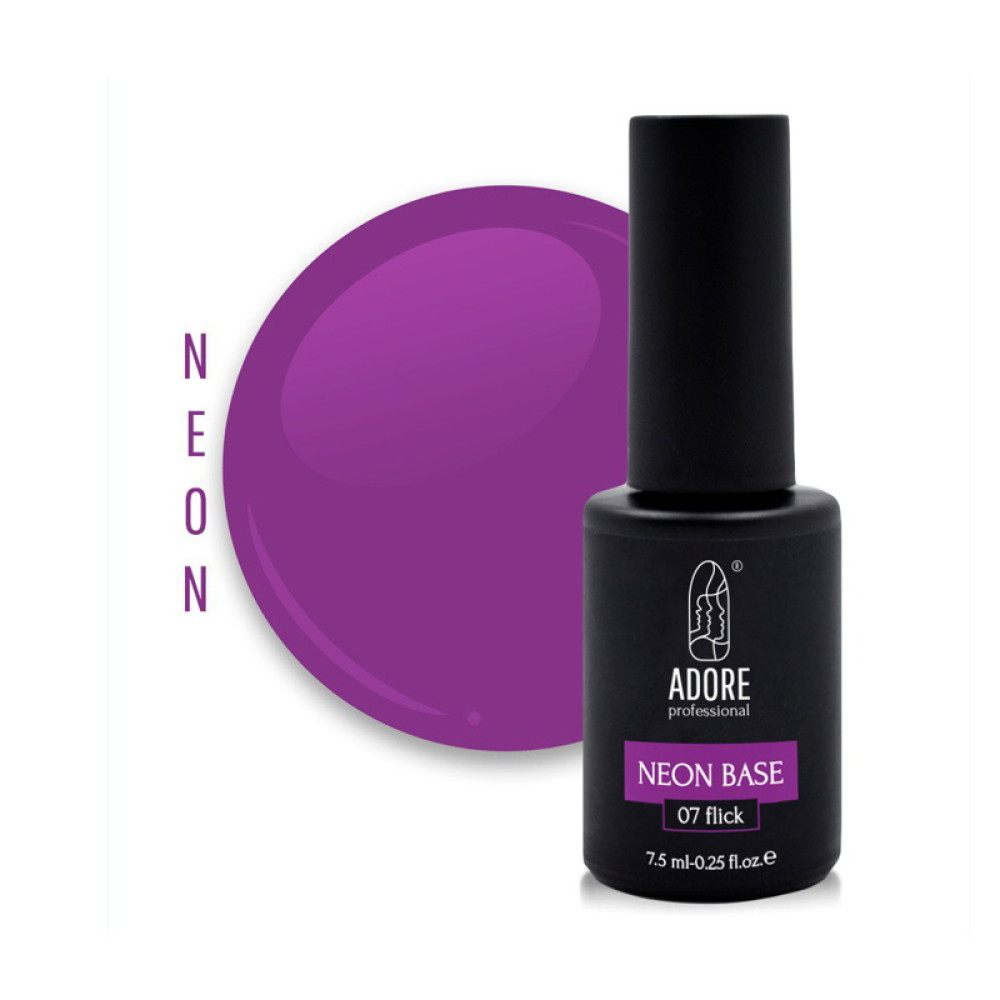 База неоновая Adore Professional Neon Base 07 Flick, цвет фиолетовый, 7,5 мл
