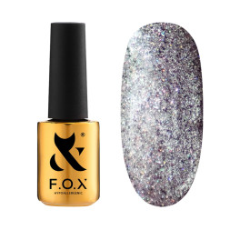 База з ефектом котяче око F.O.X Base Flash Cat Eye 001. срібло. світловідбиваюча. 7 мл