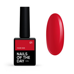 База вітражна Nails Of The Day Malbec Base 01. глибокий червоний. 10 мл