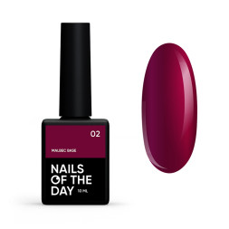 База вітражна Nails Of The Day Malbec Base 02. червоно-бордовий. 10 мл