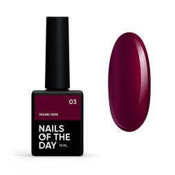 База вітражна Nails Of The Day Malbec Base 03. винно-червоний. 10 мл