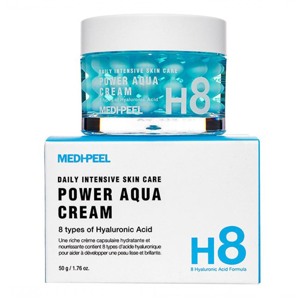 Крем для лица в шариках Medi-Peel Power Aqua Cream H8 интенсивно увлажняющий. 50 г