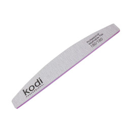 Пилка для ногтей Kodi Professional 180/180 полумесяц 125. цвет светло-серый