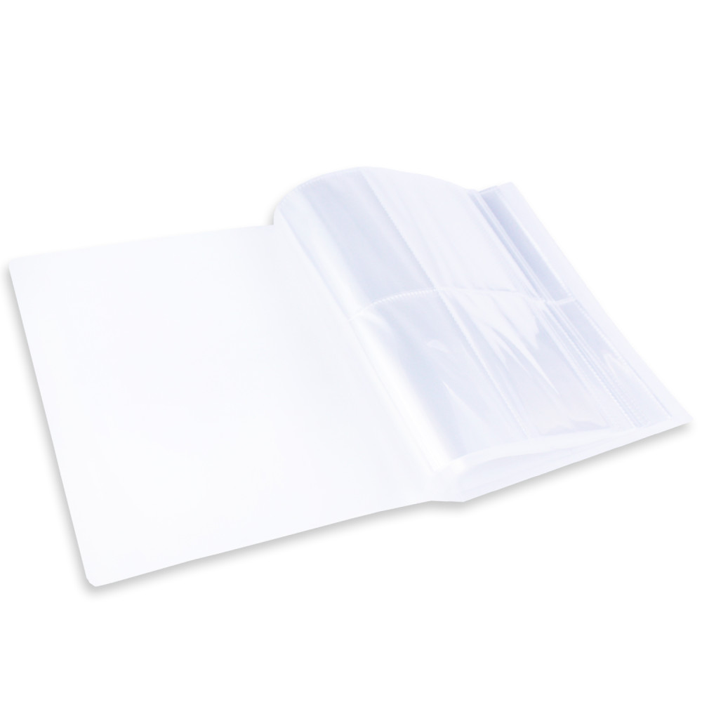 Альбом для слайдеров прозрачный, размер ячейки 7,5x11 см, 20 листов на 160 слайдеров