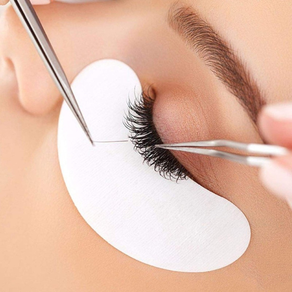 Патчи под глаза на гидрогеле Eye Gel Patches для ламинирования и наращивания в розовой упаковке. 10 пар