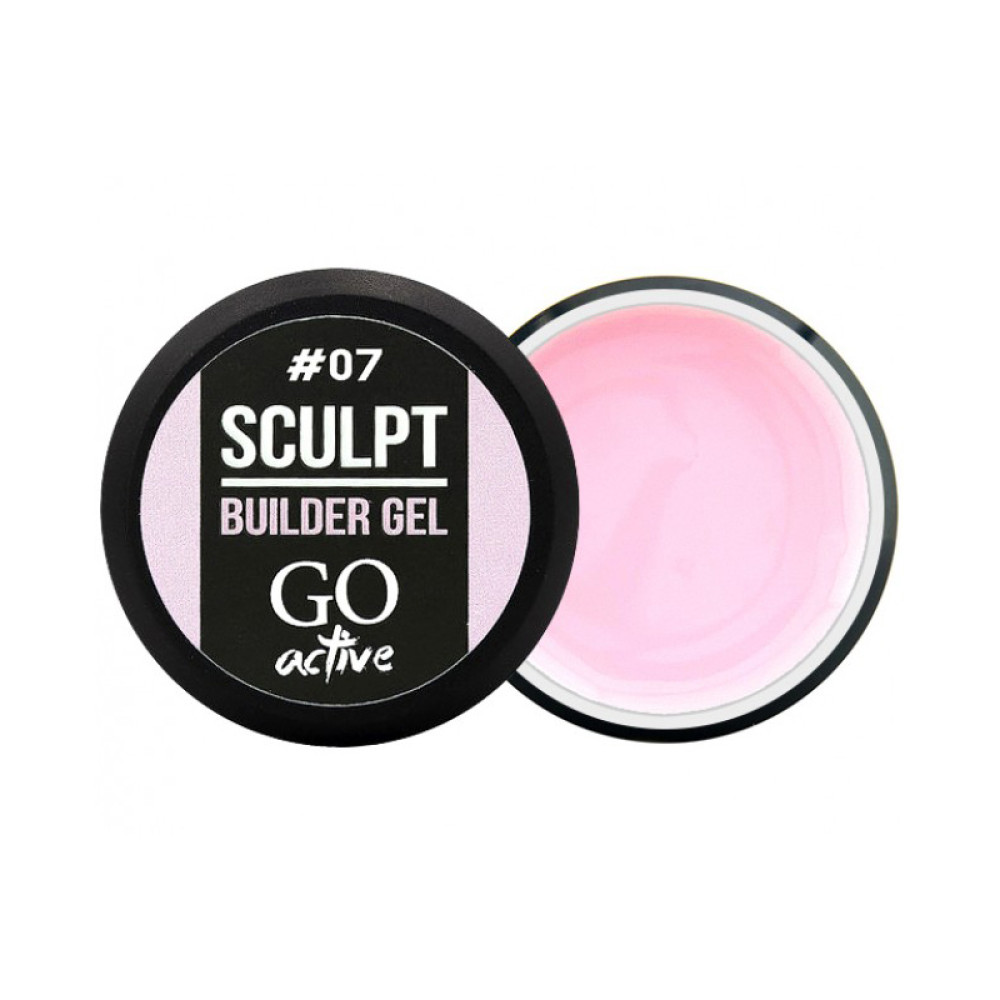 Билдер-гель GO Active Sculpt Builder Gel Bubble Gum 07, бледно-розовый, 12 мл