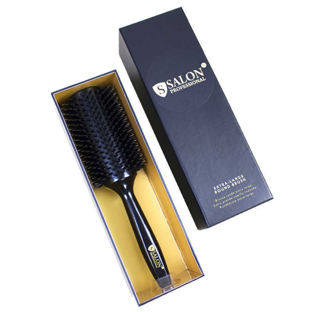 Брашинг для волос Salon Professional комбинированный. деревянный. D 43 мм