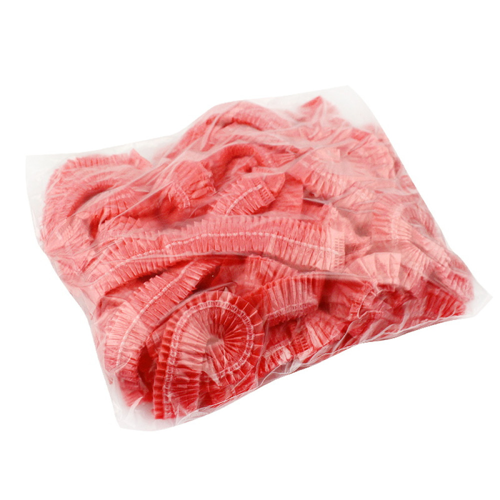 Чехол на ванночку Etto для маникюра, 35х35 с резинкой, 50 шт., цвет красный