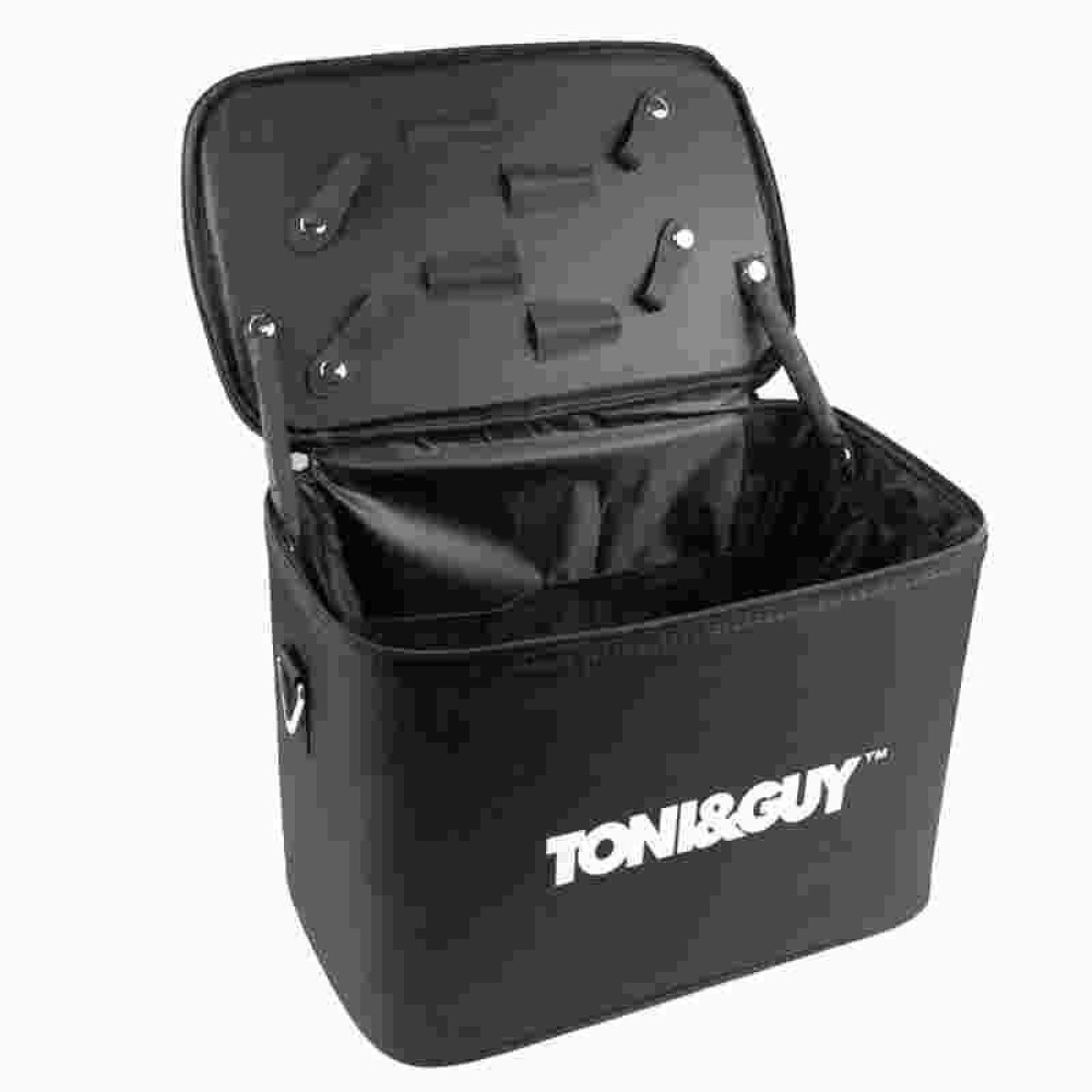 Б'юті-кейс майстра манікюру, перукаря, візажиста з полицями Toni&Guy, 35х24х21 см, колір чорний