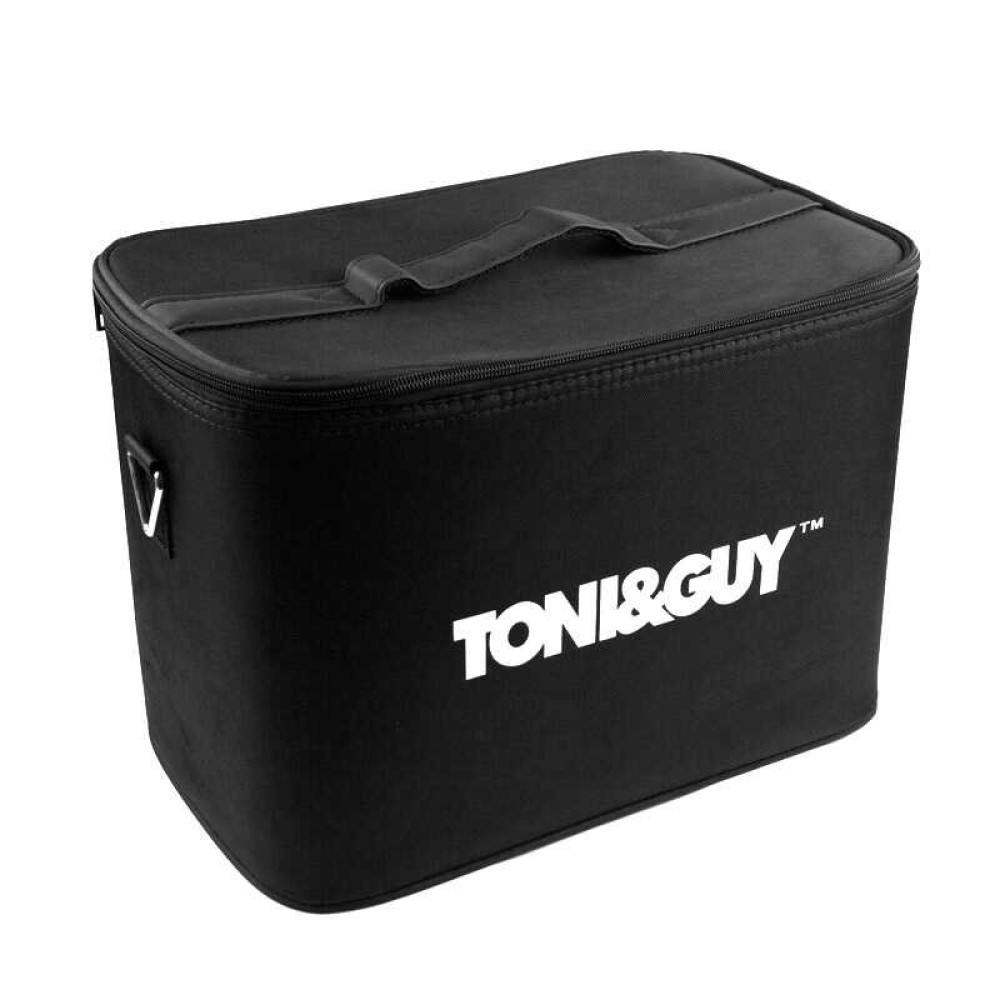 Б'юті-кейс майстра манікюру, перукаря, візажиста з полицями Toni&Guy, 35х24х21 см, колір чорний