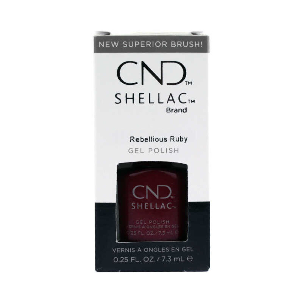CND Shellac Crystal Alchemy Rebellious Ruby рубиновый с розовыми шиммерами. 7.3 мл
