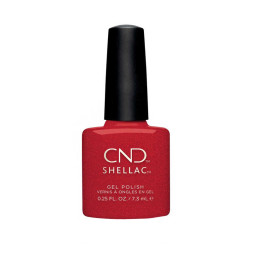CND Shellac Night Moves 288 Kiss Of Fire. красный с золотистыми блестками. 7.3 мл